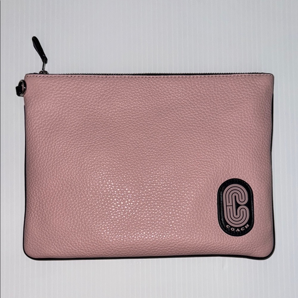 Coach Pink Clutch Sleek Minimalist Design